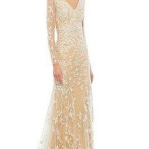 Mac Duggal Long Sleeve Gown 67892